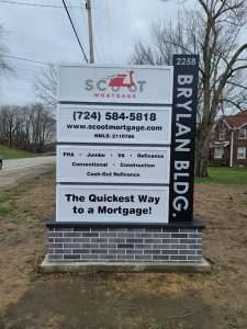 Custom Illuminated Tenant Panel Monument Sign & Faux Brick Base5