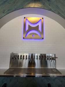 Indoor Brushed Aluminum LED Sign On Standoffs